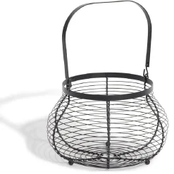 Gifi Panier à oeufs avec poignée métal noir