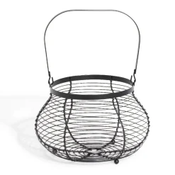 Gifi Panier à oeufs avec poignée métal noir