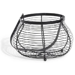 Gifi Panier à oeufs avec poignée métal noir