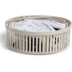 Gifi Entretien Du Linge|Panier avec 50 pinces à linge blanc - Ø20xH.17cm