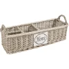 Gifi Rangement|Panier avec compartiments en osier naturel