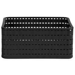 Gifi Entretien Du Linge|Panier avec poignées design rotin noir 6 L