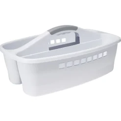 Gifi Rangement|Panier de rangement en plastique 2 compartiments - 42x28xH18 cm