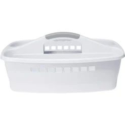 Gifi Rangement|Panier de rangement en plastique 2 compartiments - 42x28xH18 cm