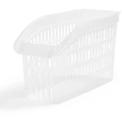 Gifi Rangement|Panier de rangement en plastique transparent 30x13xH.17,5cm