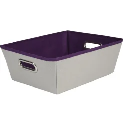 Gifi Rangement|Panier de rangement gris violet