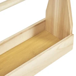 Gifi Rangement|Panier en bois beige 22x9xH18,5 cm