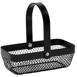 Gifi Rangement|Panier en métal noir ou blanc