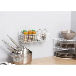Gifi Panier multifonction blanc Metaltex