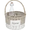 Gifi Rangement|Panier osier porte bouteilles blanc et naturel