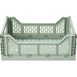 Gifi Rangement|Panier pliant plastique vert 15L