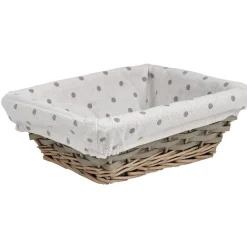 Gifi Rangement|Panier rectangulaire osier tressé gris naturel