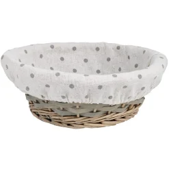Gifi Rangement|Panier rond osier tressé gris naturel