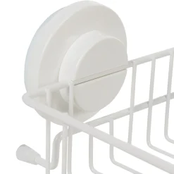 Gifi Equipement Douche^Panier serviteur de douche à ventouse blanc