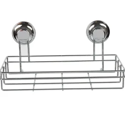 Gifi Equipement Douche^Panier serviteur de douche à ventouse inox
