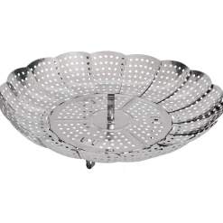 Gifi Panier vapeur réglable métal gris Ø28,5xH9,5cm