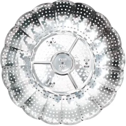 Gifi Panier vapeur réglable métal gris Ø28,5xH9,5cm