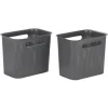 Gifi Rangement|Paniers à linge gris design perforé 7 L x2