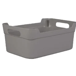 Gifi Rangement|Panière à anses empilable en plastique