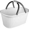 Gifi Entretien Du Linge|Panière à linge 35 L blanche effet osier