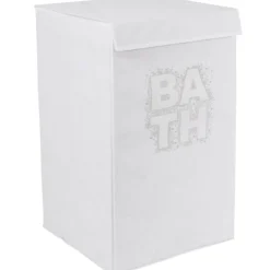 Gifi Rangement|Panière à linge blanche