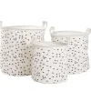 Gifi Entretien Du Linge|Panière à linge blanche à motifs x3