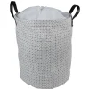 Gifi Entretien Du Linge|Panière à linge canvas noir et blanc