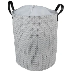 Gifi Entretien Du Linge|Panière à linge canvas noir et blanc