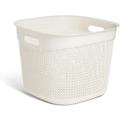 Gifi Entretien Du Linge|Panière à linge carrée 36L 41,5xH32x41,5cm plastique blanc