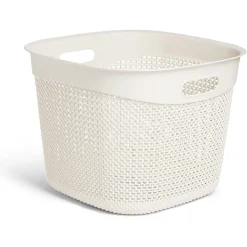Gifi Entretien Du Linge|Panière à linge carrée 36L 41,5xH32x41,5cm plastique blanc