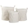 Gifi Entretien Du Linge|Panière à linge coton motif rayures x3