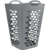Gifi Entretien Du Linge|Panière à linge flexible 70 L grise