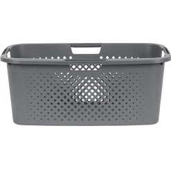 Gifi Entretien Du Linge|Panière à linge 40L en plastique gris