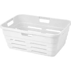 Gifi Entretien Du Linge|Panière à linge 32L plastique blanc