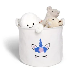 Gifi Entretien Du Linge|Panière à linge licorne en toile Ø30xH25cm