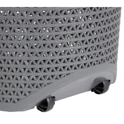 Gifi Entretien Du Linge|Panière à linge ovale avec poignée grise 100 L