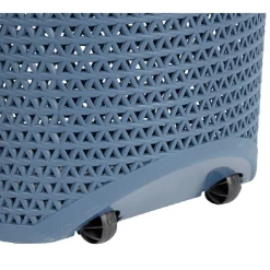 Gifi Entretien Du Linge|Panière à linge ovale avec poignée bleue 100 L