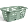 Gifi Entretien Du Linge|Panière à linge rectangulaire 31,5L 59x24xH39,5cm plastique vert