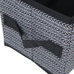 Gifi Rangement|Panière à motif chevron noir et blanc collection Urban 1 Box Cube
