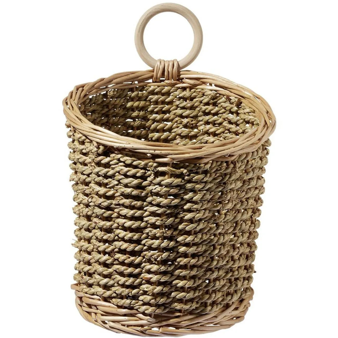Gifi Rangement|Panière à suspendre osier marron