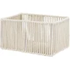 Gifi Rangement|Panière ajouré acier et conton beige - 30x20xH15cm Taille S