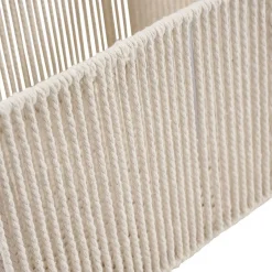 Gifi Rangement|Panière ajouré acier et conton beige - 30x20xH15cm Taille S