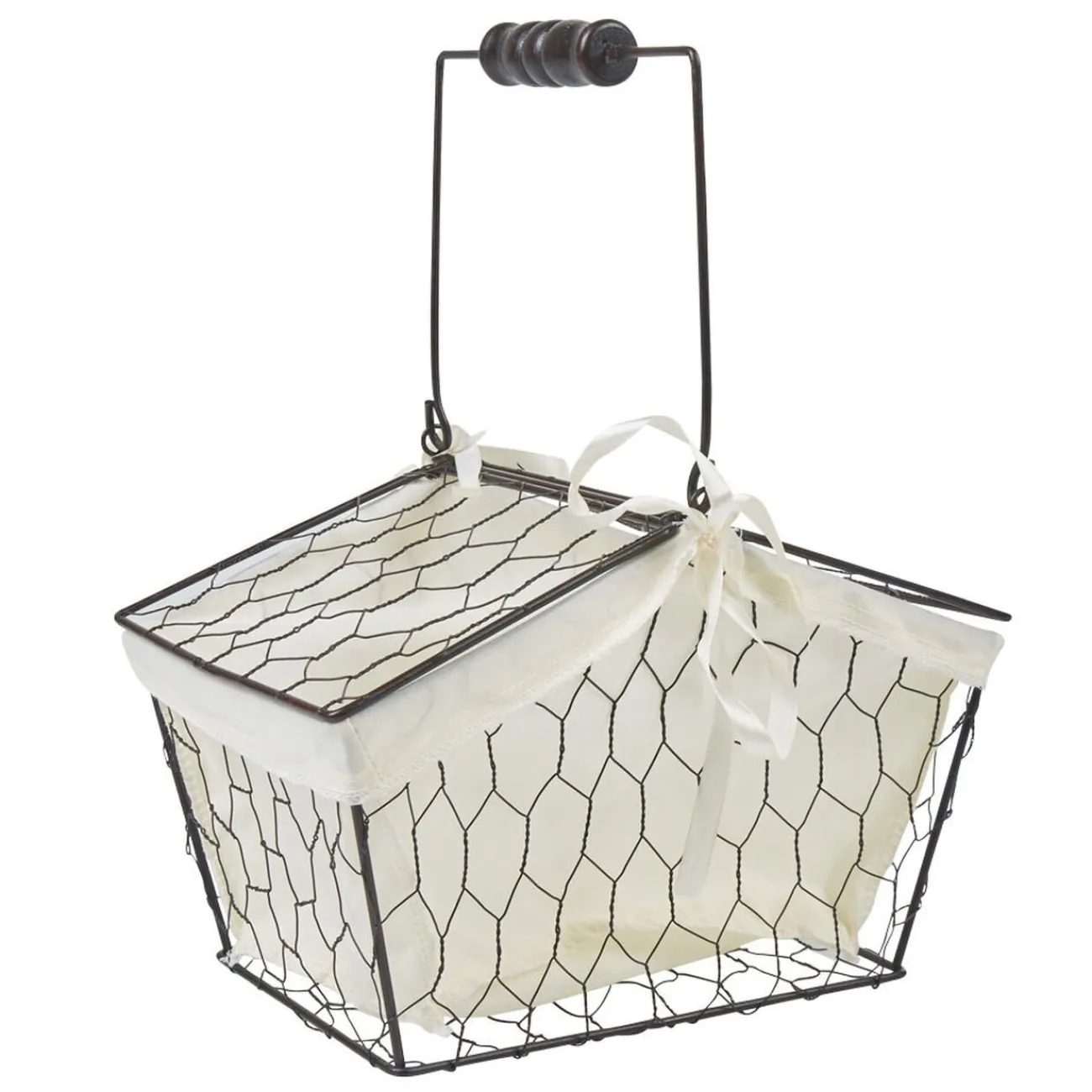 Gifi Rangement|Panière avec anse marron