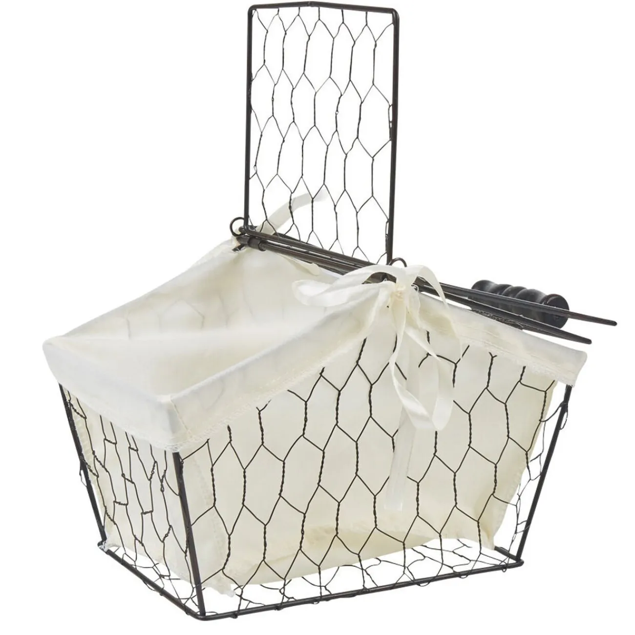 Gifi Rangement|Panière avec anse marron