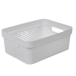 Gifi Entretien Du Linge|Panière bac de rangement 11 L blanc