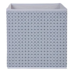 Gifi Rangement|Panière blanche motif géométrique noir collection Urban 2 Box Cube