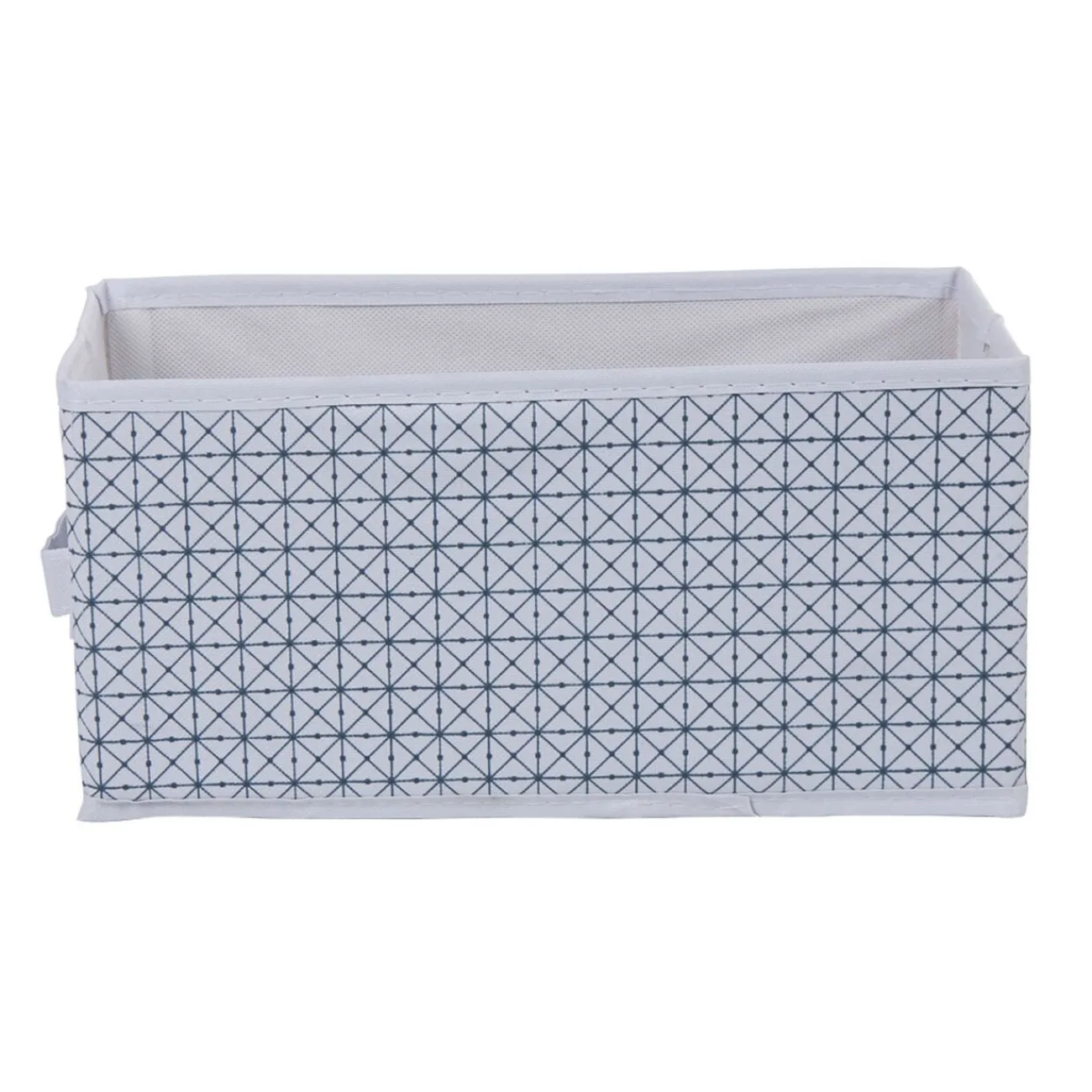 Gifi Rangement|Panière blanche motif géométrique noir collection Urban 2 Box Cube