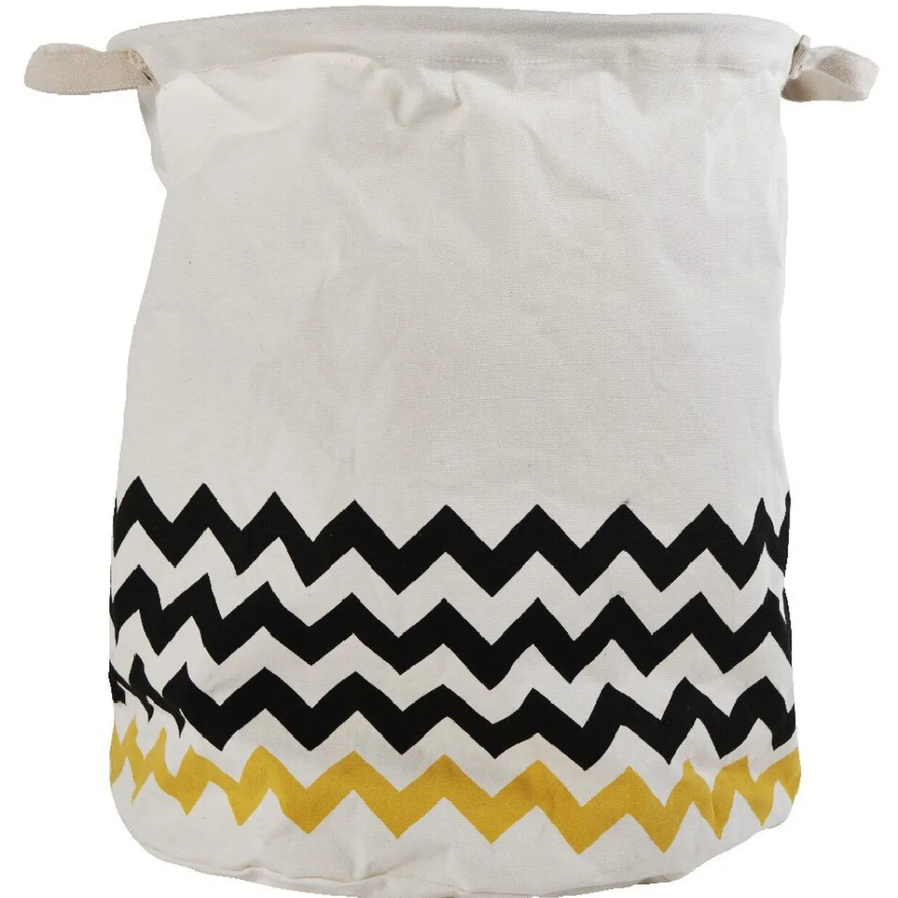 Gifi Rangement|Panière blanche motif zigzag