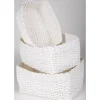 Gifi Rangement|Panière blanche tressée x3