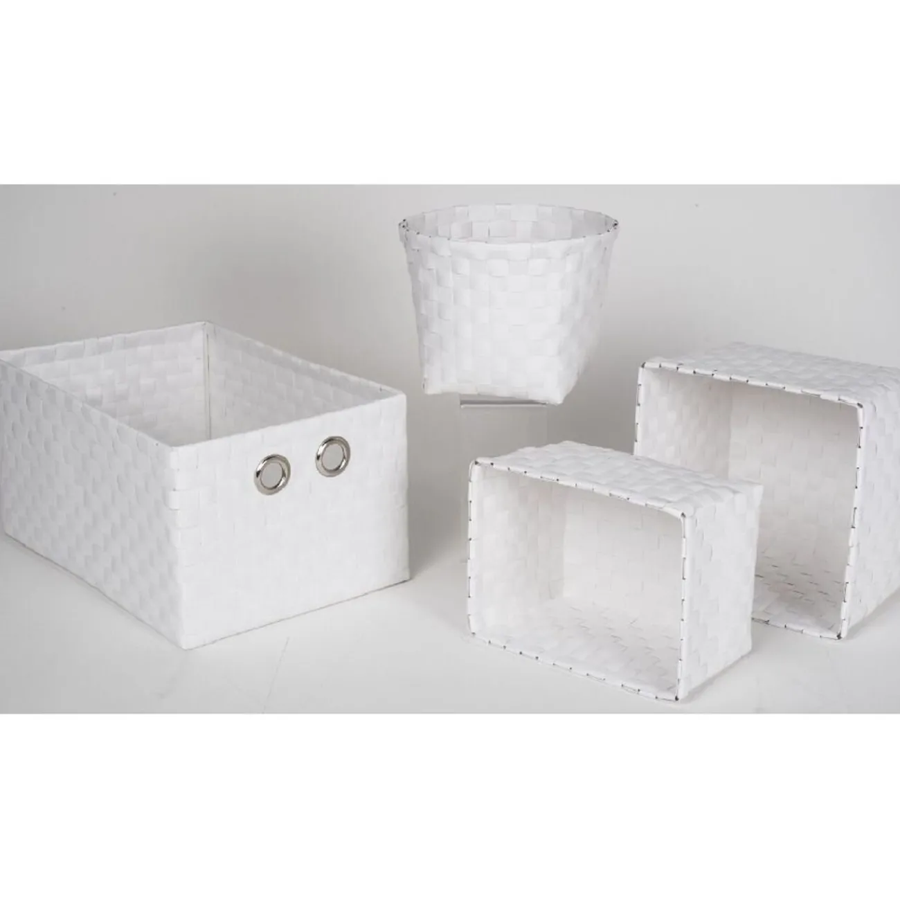 Gifi Rangement|Panière blanche x4